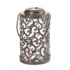 Accent Plus Iron Swirls Solar Garden Lantern