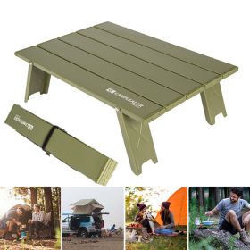 Outdoor Mini Portable Folding Table Aluminum Alloy Table Army Green Foldable Picnic Camping Table