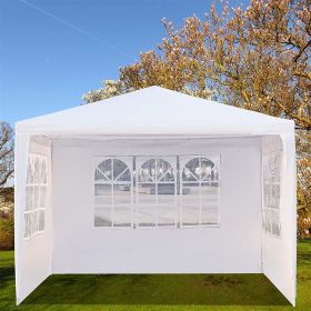 Patio Tents 10'x10' Party Tent with 3 Side Walls Outdoor Gazebo Canopy Camping Shelter