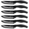 4.5" Steak Knives Set of 6;  Premium German Steel Steak Knives with Non-stick Coating;  Ultra Sharp Serrated Steak Knife;  Ergonomic Handle Design;  S