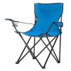 Free shipping Smallsized Camping Folding Chair Heavy Duty Steel Frame Collapsible Padded Arm Chair with Cup Holder Quad Lumbar Back Chair Portable for