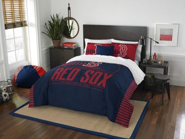 Red Sox OFFICIAL Major League Baseball, Bedding, "Grand Slam" Full/Queen Printed Comforter (86"x 86") & 2 Shams (24"x 30") Set by The Northwest Compan