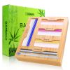 Bamboo Ziplock Bag Organizer for Drawer; Containers for Organizing Pantry; Wrap Dispenser with Cutter; Compatible with Gallon; Quart; Sandwich&Snack B