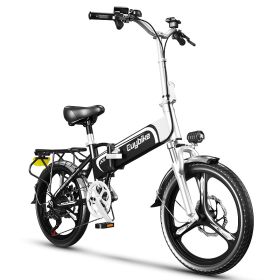 Folding Electric Bike for Adults;  20" Ebike 500W Adult Electric Bicycles;  21MPH 43Miles Electric Cruiser Bike for Female Male