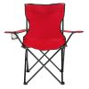 Smallsized Camping Folding Chair Heavy Duty Steel Frame Collapsible Padded Arm Chair with Cup Holder Quad Lumbar Back Chair Portable for Outdoor/Indoo