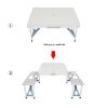 One Piece Folding Table and Chair Aluminum Alloy--YS