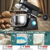 7.5 QT Tilt-Head Stand Mixer 6 Speed 660W with Dough Hook Beater