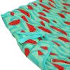 Outdoor Weather-Resistant Quilted Hammock Cushion Pad and Hammock Pillow with Ties - Watermelon and Chevron