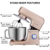 ROVSUN ZK-1511 Chef Machine 7L 660W Mixing Pot With Handle Champagne Spray Paint