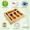 Bamboo Ziplock Bag Organizer for Drawer; Containers for Organizing Pantry; Wrap Dispenser with Cutter; Compatible with Gallon; Quart; Sandwich&Snack B