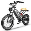 EUY S4 1000W 48V 25AH electric bike 20 inch fat tire bicycle beach cruise e-bike all terrain off-road ebike for Adults