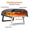 Gas Pizza Oven, Pizza Ovens for Outside Propane, Propane Pizza Oven, Outdoor Ovens with 13 inch Pizza Stone, Portable Gas Pizza Oven with Foldable Leg