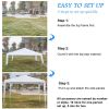 Patio Tents 10'x10' Party Tent with 3 Side Walls Outdoor Gazebo Canopy Camping Shelter