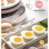 Bear ZDQ-B05C1 Rapid Multi-function Egg Cooker with Auto Shut Off, for Boiling, Steaming and Frying, with Ceramic Steaming Rack and Lid