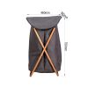 Bathroom Bamboo Laundry Basket; Functional Home Decor Storage Organization 18.11 x 14.2 x 27.55 inch