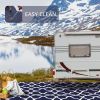 Outdoor Rugs; 9'x12' Reversible Plastic Straw Rug for Patios Clearance; Outside Area Carpet; Camping Mat for Outdoor Decor; RV; Navy Blue&White