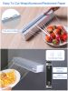 MYFYU Magnetic Plastic Wrap Dispenser With Cutter; Aluminum Foil and Sturdy Food Cling Wrap Cutter; Wrap Dispenser Drawer Organizer with Wax Paper and