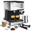 Geek Chef Coffee Espresso Machine Machine; 20 Bar Pump Pressure Espresso and Cappuccino latte Maker with Milk Frother Steam Wand; 1.45L Water Tank; fo