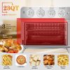 Geek Chef Air Fryer Toaster Oven;  6 Slice 24QT Convection Airfryer Countertop Oven;  Roas;  Broil;  Reheat;  Fry Oil-Free;  Stainless Steel;  Silver;