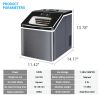 Countertop Ice Maker; Portable Ice Maker Countertop; Makes 24 Ice Cubes at a Time