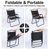 YSSOA Folding Camp Chair for Adults with Handle and Storage Bag; Large Size; 264lbs Load Bearing Collapsible Outdoor Furniture for Leisure; Beach; Pic