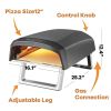 Gas Pizza Oven, Pizza Ovens for Outside Propane, Propane Pizza Oven, Outdoor Ovens with 13 inch Pizza Stone, Portable Gas Pizza Oven with Foldable Leg