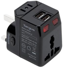 Targus World Travel Power Adapter with Dual USB Charging Ports