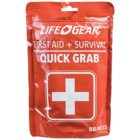 Life+Gear 41-3819 88-Piece Quick Grab First Aid & Survival Kit