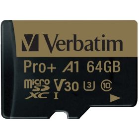 Verbatim 70002 64 GB Pro Plus 666X microSDXC Memory Card with Adapter