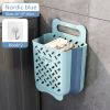 Folding Laundry Basket Bathroom Clothes Storage Organizer Baskets Portable Punch-Free Laundry basket Holder Home Accessories