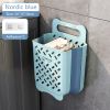 Folding Laundry Basket Bathroom Clothes Storage Organizer Baskets Portable Punch-Free Laundry basket Holder Home Accessories