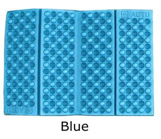 Outdoor Portable 6 Color Foldable Hiking EVA Camping Mat Waterproof Picnic Cushion Beach Pad Durable Folding Seat Chair (Color: Blue, size: One Seat)