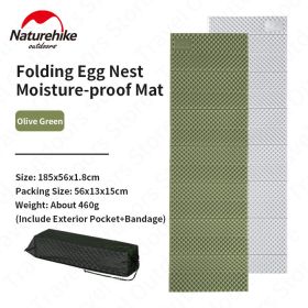 Naturehike Ultralight 420g Portable Camping Pad Folding Thickened 1 Persons Tent Hiking Outdoor Camping Lunch Break Leisure Mat (Color: green, size: One Seat)