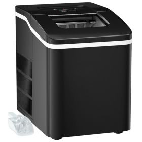 Mobile Portable Countertop Ice Maker Machine With Scoop (Color: Black, Type: Ice Maker)