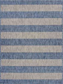 Home Decor Indoor/Outdoor Accent Rug Natural Stylish Classic Pattern Design (Color: Grey & Blue, size: 1'10" X 3'0")