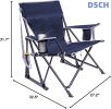 Outdoor Portable Folding Camping Rocking Chair Foldable Heavy Duty Collapsible Lawn Rocker for Adults for Patio; Deck; Porch;  Beach;  Concert; Sports