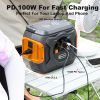 320W Portable Power Station, Flashfish 292Wh 80000mAh Solar Generator Backup Power With AC/DC/100W PD Type-c/QC3.0/Wireless Charger /Flashlight, CPAP