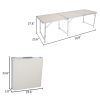 US Stock Home Use Aluminum Alloy Portable Folding Table White Outdoor Picnic Camping Dining Party Indoor RT