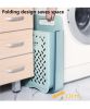 Folding wall hanging dirty clothes basket household plastic laundry basket large storage basket doll storage bucket